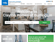 Tablet Screenshot of claytonhomesburlington.com